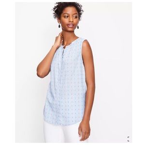 LOFT Shimmer Clip Dot Sleeveless Shirt